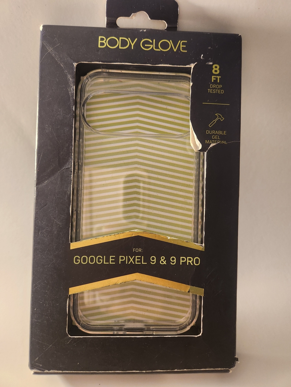Body Glove Clear Case with Lime Stripes for Google Pixel 9 & 9 Pro